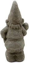 Garden Gnome with Shroom: Solid Durable Stone Statue with Vintage Texture. Sealed for Outdoors. Handcrafted USA. (Antique/Gray) - Image 5