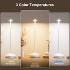 Cordless LED Table Lamps,Portable Battery Desk Lamp,2 Pack,White - Image 2