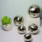 10in Dia Hollow Gazing Ball,Seamless Silver Stainless Steel Polished Reflective Smooth Mirror Garden Sphere Globe,Props of Photography,Colorful Addition to Any Garden Home - Image 7
