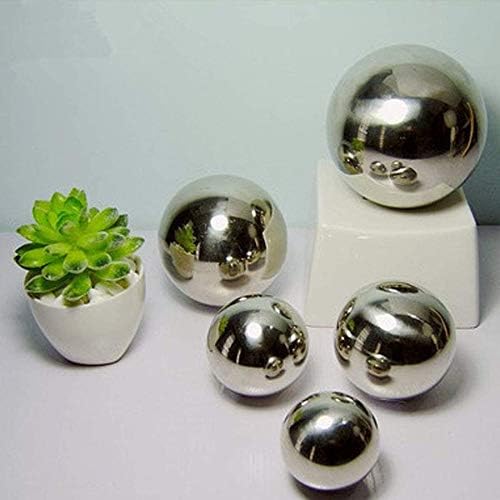 Hollow Gazing Ball,Seamless Silver Stainless Steel Polished Reflective Smooth Mirror Garden Sphere Globe,Props of Photography,Colorful Addition to Any Garden Home (8in Dia) - Image 7