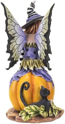 Pacific Giftware Fairy Witch on Pumpkin Figurine, Indoor/Outdoor Decor for Fairy Gardens, Halloween, and New HomeOwners, 5.5" X 4.5" X 8.25"Size - Image 5