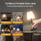 1 Pack Cordless Table Lamp Rechargeable, 10000 mAh Portable LED Battery Operated Lamp with Remote Control, 10 Colors Dimmable Touch Desk Light with Timer for Bedside Night Light Outdoor Patio Camping - Image 6
