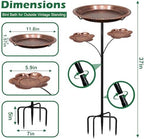 Bird Bath for Outside,Birdbaths with 2 Detachable Flower Feeders - Image 3