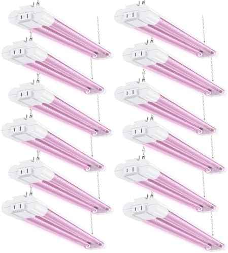 Sunco 12 Pack 2FT LED Grow Light, Full Spectrum, 20W by SuncoLighting