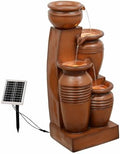 Teamson Home 28.7" 4-Tier Cascading Bowl Water Fountain, Brown by TeamsonHome