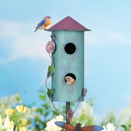 BAYN 57” Metal Bird House Stake for Outside Decorative - Image 2
