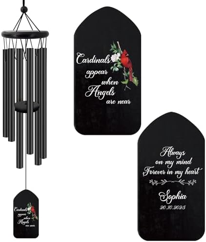 Personalized Wind Chimes Outdoor Deep Tone, Wind Chimes for Loss of A Loved One, Commemorating a Deceased Friend, Bereavement/Sympathy/Memorial Gift, 24inch by ExtrabilyOfficial