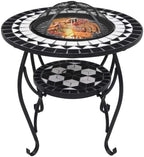 Fire Pit Table, Mosaic Ceramic Square Bowl, Wood Burning Brazier - Image 3
