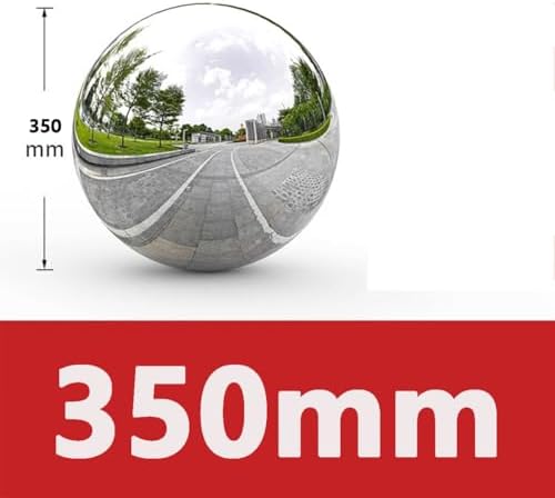 Stainless Steel Hollow Sphere Mirror Polished Decorative Metal Ball for Stair Railing Gate Fence Garden and DIY Projects,350mm - Image 2
