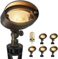 COLOER Brass Landscape Flood Lights 6 Pack with LED G4 Bulb (501B Bronze) by COLOER