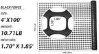 PotatoLife 4'x100' Plastic Mesh Fence for Garden with 100 Zip Ties, Black - Image 3