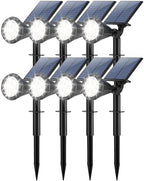 Tadyreal Solar Lights Outdoor Waterproof IP65 180° Adjustable Solar Powered Landscape Spot Lights for Yard 4 Lighting Modes Spotlights for Pathway Garden Outside Wall Pool Porch (8 Pack, Cool White) by TadyrealSolarLights