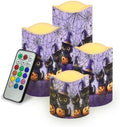 Witch Kitten Battery Operated Candles Set of 4 by Uorisanigo