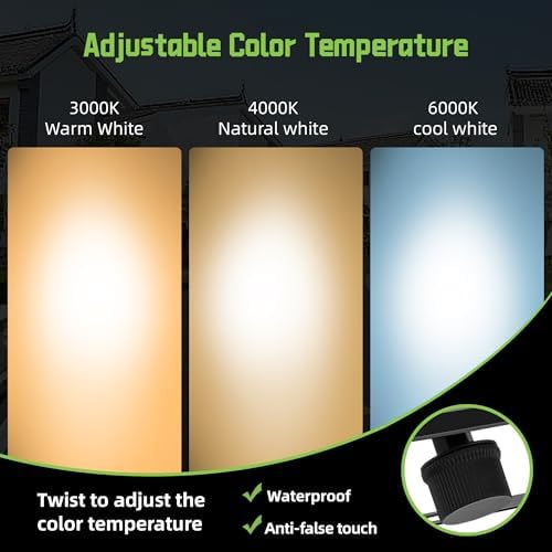 300W LED FloodLights, 36000LM Dimmable, 3 Colors Selectable (3000K 4500K 6000K), IP66 Waterproof, Outdoor Security Flood Light for Garden, Stadium, Field (2 Pack) - Image 2