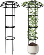65 Inch Garden Trellis for Climbing Plants Outdoor, Mushroom Top Trellis for Potted Plants, Vines, Roses, Clematis, and Vegetables, Plant Trellis Support 2 Pack by Anothera