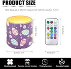 Daisy Easter Egg Flameless Candles with Remote Battery Operated Candles with Timer 4 Pack Flameless Pillar Tea Lights Bulk for Indoor Outdoor Easter Day Party Decorations - Image 3