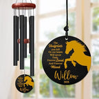 Personalized Horse Memorial Wind Chime – “Hoofprints on Our Hearts” Custom Name & Year Keepsake – Meaningful Outdoor Remembrance Tribute for Equestrian Families Honoring a Cherished Companion by AlpadilCo