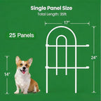 AMAGABELI 25 Panels 24in(H)×35ft(L) Decorative Garden Fence No Dig Rustproof Metal Pre-Linking Fence Panels Garden Edging Border Animal Barrier Fencing for Flower Beds Yard Patio Outdoor Decor White - Image 6