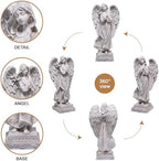 basen Praying Angel Garden Statue, Outdoor Memorial Decor for Cemetery - Image 5