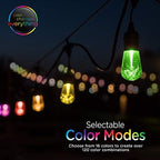 Enbrighten Seasons Vintage LED Café String Lights, 24ft, 12 Acrylic Bulbs, Color Changing, Indoor/Outdoor + UltraPro WiFi Plug, 2-Outlet Grounded - Image 4