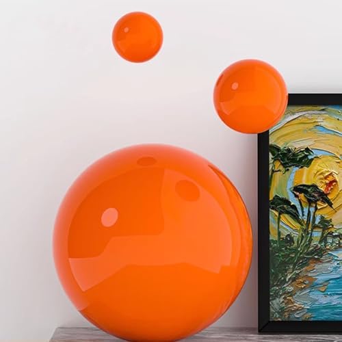 Gazing Globe Decor Ball, Hollow Gazing Ball, Seamless Stainless Steel Polished Reflective Smooth Mirror Garden Sphere Globe, Props of Photography, Garden Home Decor (Orange, Dia: 12 inch/30cm) - Image 3