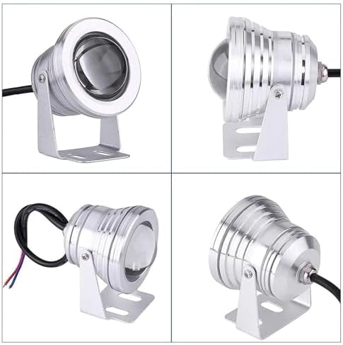 2 Pcs Submersible Fountain Lights - 10W Outdoor Pool Light, RGB Aquarium Lighting, with Remote Control Spotlight, IP68 Waterproof Underwater Pond Lamp, Landscape Light,(10W(220V)) - Image 4