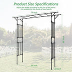Garden Arch Trellis - 79" L x 86" H Supersize Flattop Garden Arch - Image 2