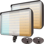 2PACK Outdoor 150W LED Flood Light with Knuckle & Plate, Dusk to Dawn 3000K/4000K/5000K 21000LM Commercial Floodlight Fixture, ETL LED Security Lighting for Landscape, Parking lot, Yard by Unknown