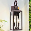 19" Oil Rubbed Bronze Dusk to Dawn Outdoor Wall Light, Modern Porch Lights by Yolsunes