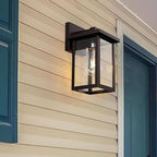 Oil Rubbed Bronze Outdoor Light Fixture, Outdoor Wall Lantern 2 Pack with Clear Water Glass, 11 Inch Outside Light for House Entryway Garage Porch - Image 3