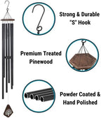 The Wind Chime CO Memorial 55” Deep Tone Large Wind Chime, Sympathy Wind Chimes Gift for The Loss of A Loved one, Memorial Wind Chimes for Outside Decoration, Soothing Melodic Tones with Mute Option. - Image 3