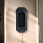 XBrand 23.3" H Black Wall Fountain with LED Light - Image 4