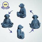 OLOMA Yoga Dog Sculpture Solid Concrete Stone Statue Weather Resistant Heavy Outdoor Indoor Garden Patio Decorative Accent for Tranquil Spaces - Image 5