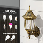 EMART Outdoor Front Porch Light with Bulb, Wall Lamp Fixture(2 Pack, Gold) - Image 6