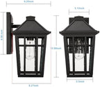 Darkaway Outdoor Sconce Lights Wall Light Fixtures, 14inch Large Porch Light Outdoor Wall Anti-Rust Waterproof Aluminum with Glass Exterior Light Fixture for Patio Yard Doorway Garage (Large, Black) - Image 4