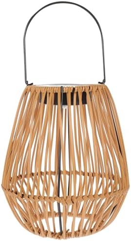 TEHAUX Solar Lantern Rattan Decorative Led Light for Outdoor Patio Hanging Solar Lamp Sturdy Design for Courtyards Gardens and Balconies for Ambient Garden Decor by TEHAUX