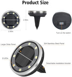 12 Pack Solar Ground Lights Outdoor Waterproof Garden Lights for Yard Lawn - Image 6