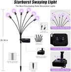 NBQQ Solar Lights Outdoor 4 Pack of 24 LEDs Swaying Firefly Garden Decor - Image 2