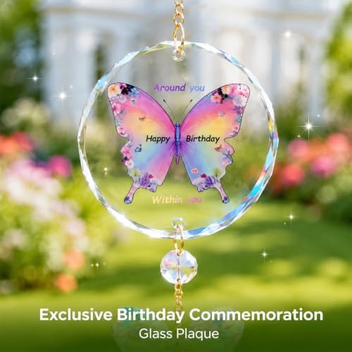 Birthday Gifts for Women Mom,Butterfly Crystal Suncatcher Gifts - Image 3