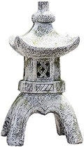 Outdoor Garden Animal Statues Patio Décor, Pagoda Stupa Garden Lantern Ornaments Japanese Style Asian Decor Outdoor Statues Patio Yard Front Porch Collectibles(A,32x32x62cm) by Unknown