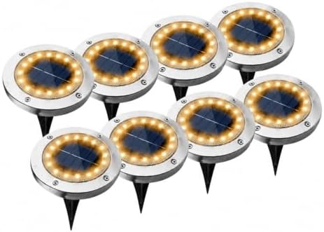 Ground Lights, Solar Lights Outdoor Disk Underground Lamp(20LED-White,1Pcs) - Image 2