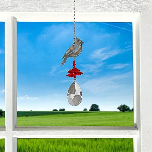 Woodstock Chimes Woodstock Rainbow Makers Collection, Crystal Fantasy, 4.5'' Cardinal Crystal Fantasies Crystal Suncatchers for Outdoor, Patio, Home or Garden Décor (CFCRD) - Image 2