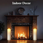 14"×4" Large Outdoor Flameless LED Candles, IP45 Waterproof, White 2 Pack - Image 2