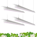 Barrina T8 LED Grow Light 4FT, Full Spectrum, Pinkish White, 4 Packs by Barrina