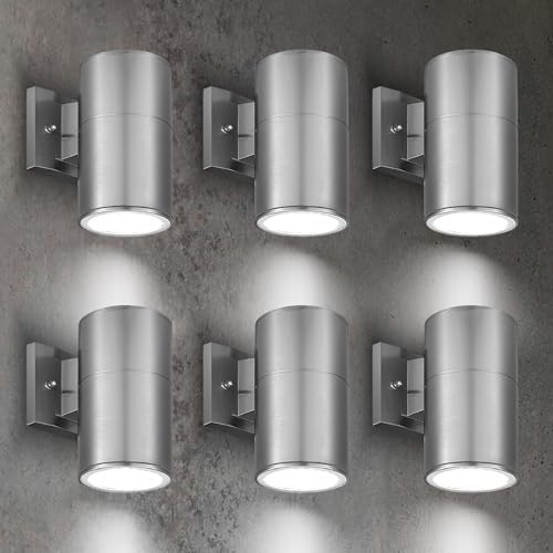 ASD 1 Light Cylinder Outdoor Sconce Lights, Steel 60W E26 ETL 6 Pack by ASDLightingCorporation
