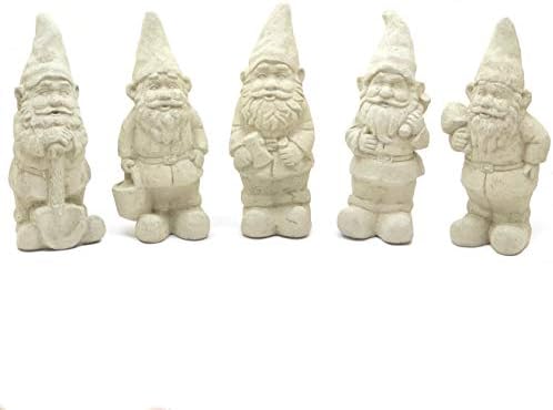 Garden Gnome with Mallet: Solid Durable Stone Statue with Vintage Texture. Sealed for Outdoors. Handcrafted USA. (Classic/White) - Image 7