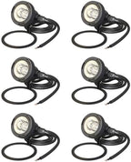 Low Voltage Pond Lights 6PK Landscape Lighting Submersible Light 2900K Warm White 5.4W 135 Lumens Underwter Lights Floodlight with 15FT Wire for Swimming Pool, Fountain, Pond by LLLIGHTINGLIVING