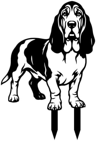 Dog Metal Garden Stake - Weatherproof Dog Silhouette Yard Art, Decorative Outdoor Sign for Lawn & Patio, Heartfelt Gift for Bloodhound Lovers(Stand,14") by VORISCAPE