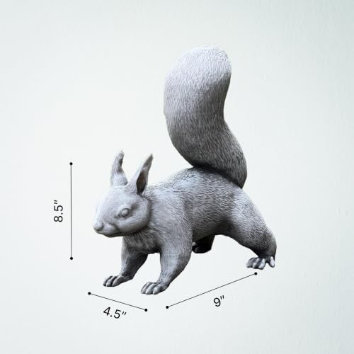 OLOMA Concrete Squirrel Garden Statue Realistic Handmade Outdoor Animal Sculpture Cement Chipmunk Yard Ornament Weather Resistant Lawn Decor Patio Flower Beds Walkways Porch Accent - Image 4