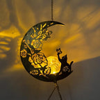 Cat Moon-Wind Chime, Cat Lover Gift Solar-Lantern Windchime, Wind Chimes Outdoor, Garden-Gifts, Garden Moon Decor, SolarWind Chimes, Solar-Light, Patio Hanging Light, Gifts for Mom, Grandma,Sister - Image 2